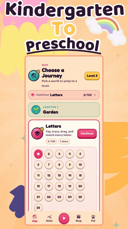 Kindergarten and first grade readiness learning in PIXEL-LEARN
